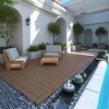 Gulches ZZ Style 12" Patio Deck Tiles, DIY Module Interlocking Decking Tiles Floor Tile Outdoor and Indoor,44pcs Red Brown - 3 of 4