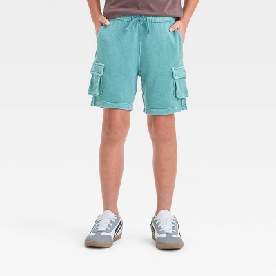 Boys' French Terry Pull-On Shorts - Cat & Jack™ Teal Green M