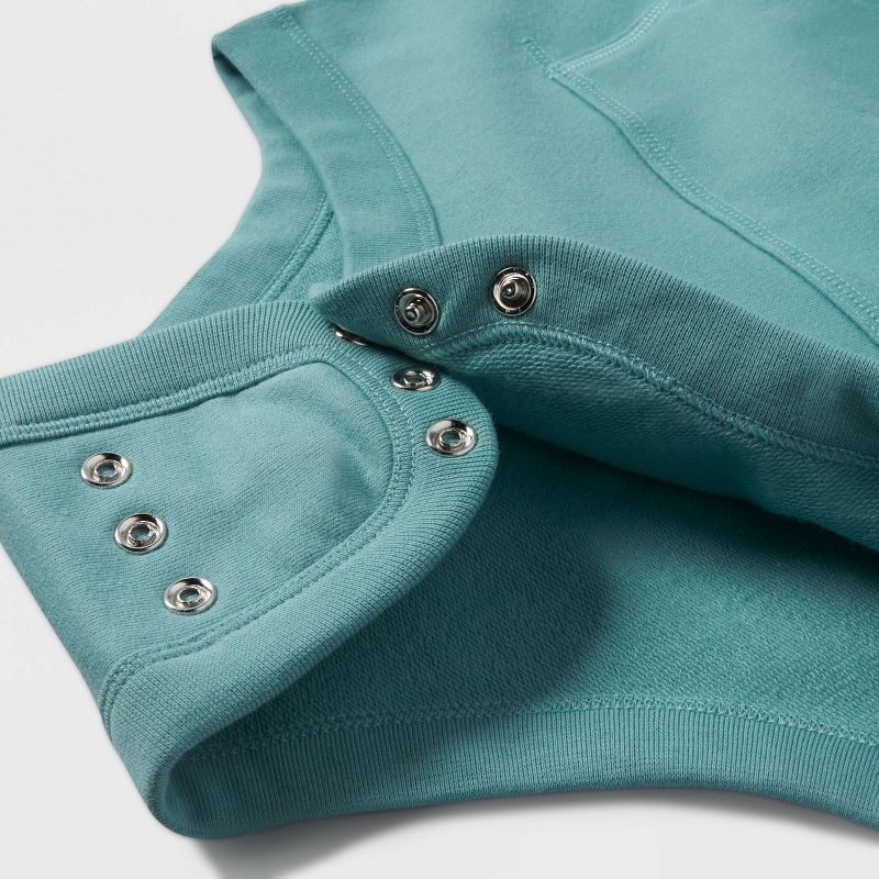 Boys' Adaptive Hooded Adjustable Long Sleeve Bodysuit - Cat & Jack™ Ocean Green, 3 of 4