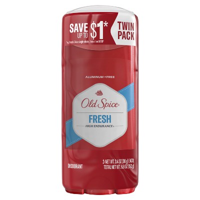 Old Spice High Endurance Aluminum Free Deodorant for Men - 3.4oz/2pk
