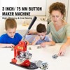 VEVOR Button Maker Machine, 75 mm (3 inch) Badge Punch Press Kit, Children DIY Gifts Pin Maker, Button Making Supplies, Orange - 3 of 4