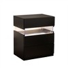 Nightstand with 3 Drawers, Modern Bed Side Table with Acrylic Board, RGB LED Lights, Bedroom End Table, Small Night Stands - 4 of 4