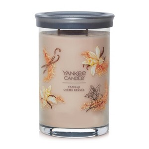 Signature Large Vanilla Creme Brule Tumbler Candle 20oz - Yankee Candle: Soy Wax Blend, Dual Wick, Glass Jar, 60hr Burn Time - 1 of 3