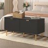 Shoe Storage Bench, 42" Wooden Storage Chest, Loads 300 lb, Easy Assembly, Storage Ottoman Bench for Entryway Bedroom Living Room - 4 of 4