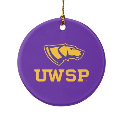 University of Wisconsin-Stevens Point Primary Logo Porcelain Holiday Christmas Tree Ornament