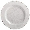 Gibson Studio California Mauna 12-Piece Durable Chip Resistant Melamine Dinnerware Set w/4 Dinner Plates, 4 Dessert Plates, & 4 Bowls, Ice (4 Pack) - 4 of 4