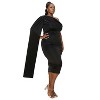L I V D Women's Spade One Shoulder Cape Dress - 2 of 3