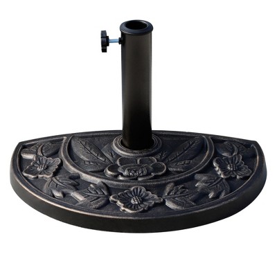 Bronze Half Round Decorative Metal Patio Umbrella Base