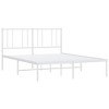 vidaXL White Full Metal Bed Frame with Headboard & Slats, No Mattress, Easy Assembly - 2 of 4