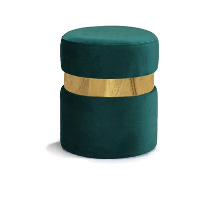 Meridian Furniture,Hailey Velvet Ottoman/Stool