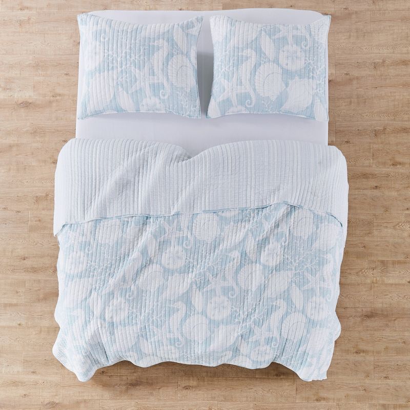 Stillwater Blue Quilt and Pillow Sham Set - Levtex Home, 4 of 6