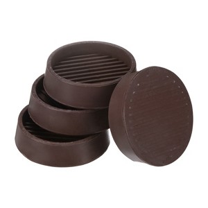 Unique Bargains Round Rubber Anti Slide Furniture Coasters Cups Floor Protector 4 Pcs - 1 of 4
