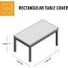 KHOMO GEAR Square Table Cover – Waterproof, Heavy-Duty Outdoor Furniture Cover in Grey – Fits Patio Coffee, Side, End & Small Tables - Grey - 40x17x30 - 3 of 4