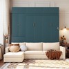 Queen Size Murphy Bed with Sofa and Shelves for Bedroom or Apartment - 2 of 4