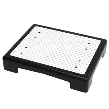 Fleming Supply Portable Single Step Stool - Black and White