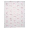 Lambs & Ivy Coquette Floral Pink Bows Aesthetic Warm Fleece Baby Blanket - 2 of 4