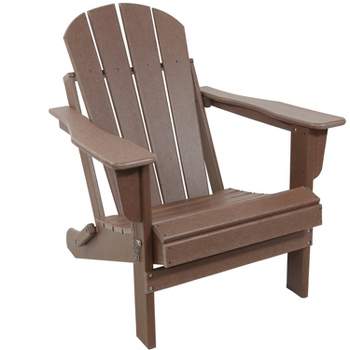 Sunnydaze Portable, Foldable, Outdoor Adirondack Chair - All-Weather Design - 300-Pound Capacity - 34.5" H