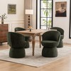 YOUNIKE Swivel Makeup Vanity Chair Boucle Fabric Barrel Accent Chair Upholstered Dining Chair 22" Wide Sofa Chair for Dressing Nook - 2 of 4
