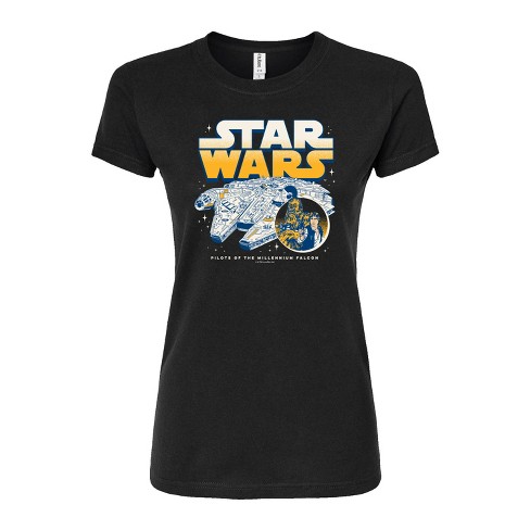 Women's - Star Wars - Han Chewy Mil Falc Juniors Fitted Graphic T-Shirt - image 1 of 2