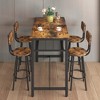 KTMBDW 5 Piece Dining Table Set,43.3" Industrial Pub Table Set, Counter Height Kitchen Table with Bar Stools Set of 5 for Small Space,Apartment - 2 of 4