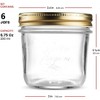 Bormioli Rocco Quattro Stagioni Set of 6 Clear Airtight Mason Jars, Made from Food Safe Durable Glass, Made in Italy - 2 of 4