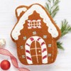 The Lakeside Collection Christmas Shaped Accent Pillows - Gingerbread House - 4 of 4