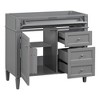KTMBDW 36'' Bathroom Vanity without Sink, Freestanding Bathroom Storage Vanity Cabinet 2 Drawers and a Tip-out Drawer, Solid Wood Frame, Gray - 4 of 4