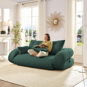 Foldable Human Dog Bed for Adults, 78.7" Multi-Functional Sofa Bed, 3 in 1 Teddy Fabric Sleeper Sofa Bed for Living Room Guest Bed Playroom - 1 of 4