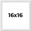 PosterPalooza | Square Textured White Picture Frame - UV Acrylic, Foam Board Backing, Hanging Hardware - 2 of 4