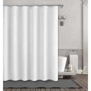 Kate Aurora Spa Collection Modern Waffle Fabric Shower Curtain - Standard Size - 1 of 1