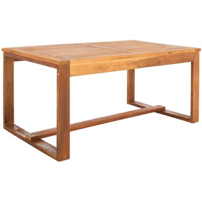 Ozark Natural Acacia Wood and Navy Cushion 4-Piece Outdoor Set