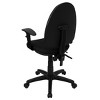 Flash Furniture Mid-Back Fabric Multifunction Swivel Ergonomic Task Office Chair with Adjustable Lumbar Support and Adjustable Arms - 2 of 4