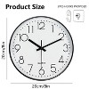 Aoibox Silent Analog Wall Clock with Oversized Numbers, Non-Ticking Quartz Movement, Tempered Glass Face for Living Room, Bedroom, Kitchen, Office - 3 of 4