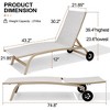 Crestlive Products Aluminum Outdoor Living Cart Wheel Chaise Lounge Chair Pool Lounger with Adjustable Back - 2 of 4