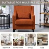 CAVINAS Modern Upholstered Accent Chair with Scooped Arms, Corduroy Fabric Armchair for Bedroom, Apartment, Office or Waiting Room - 2 of 4