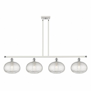 Ithaca - 4 Light Stem Hung Island In Industrial Style-10 Inches Tall and 48.25 Inches Wide - 1 of 1