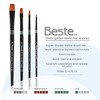 Creative Mark Beste Golden Taklon Super Shader Set of 4 Artist Brushes, Professional Watercolor Brushes, For Acrylic Painting, Short Handle, Sharp - 2 of 4