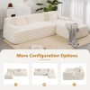 110" Cloud Sectional Sofa Upholstered Couch Free-combined Sofa for Living Room, Beige - 3 of 4