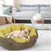PureWags Small Dog Bed, Round Cat Bed Washable for Indoor Cats, Non-Slip Base and Removable Cushion, Pet Bed for Puppy and Kitten - 4 of 4