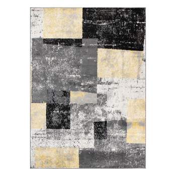 World Rug Gallery Contemporary Abstract Boxes Area Rug