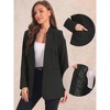 Allegra K Women's Single Button Long Sleeve Solid Color Blazer - 2 of 4