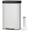 21.1 Gallon Trash Can with Lid, Large Garbage Can, Rustproof Step-on Kitchen Trash Bin with Liner Rim, Rear Handle, Soft Close Plastic Lid - 2 of 4