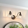 DAKAFUL Vintage Bathroom Vanity Light,Vanity Fixture with Textured Glass Shades,Wall Sconce Over Mirror/for Bedroom & Doorways - 2 of 4
