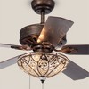 52" x 52" x 20" 5-Blade Gliska Lighted Ceiling Fan with Crystal Shade Black - Warehouse Of Tiffany - 3 of 4