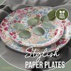 Earthtrends 80 PCS Paper Wedding Plate Service for 40 |10" Dinner Paper Disposable Plates 8" Salad Plates Paper Disposable Plates Meadow - 3 of 4