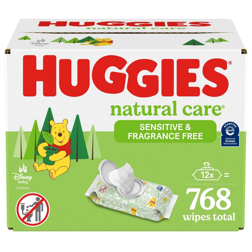 )Huggies Natural Care Sensitive Unscented Baby Wipes - 768ct