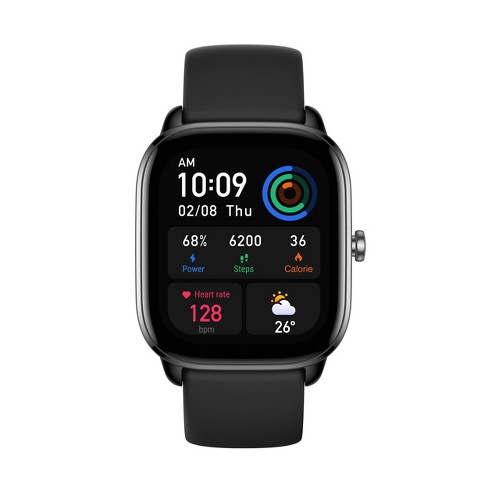 Amazfit GTS 4 Smart Watch with Step Tracking, Heart Rate & SpO2 Tracking,  Alexa Built-In, Sleep Quality Monitoring, GPS, Bluetooth Calls & Text,  8-Day