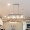 Modern Crystal Chandeliers 8-Light Oval Ceiling Pendant Light Hanging Lamp for Living Room Dining Room Restaurant Transparent - 4 of 4