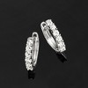 Ross-Simons 0.33 ct. t.w. Lab-Grown Diamond Hoop Earrings in Sterling Silver - 4 of 4