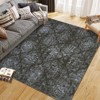 Abstract Machine Washable Rug with Non Slip Backing Ultra-Thin Non Shedding Stain Resistant Indoor Carpet for Living Room Bedroom Dining Room - 3 of 4